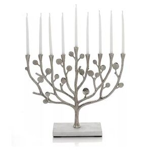 Brand new in box Michael Aram menorah - botanical leaf